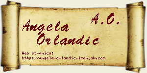 Angela Orlandić vizit kartica